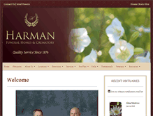 Tablet Screenshot of harmanfuneral.com